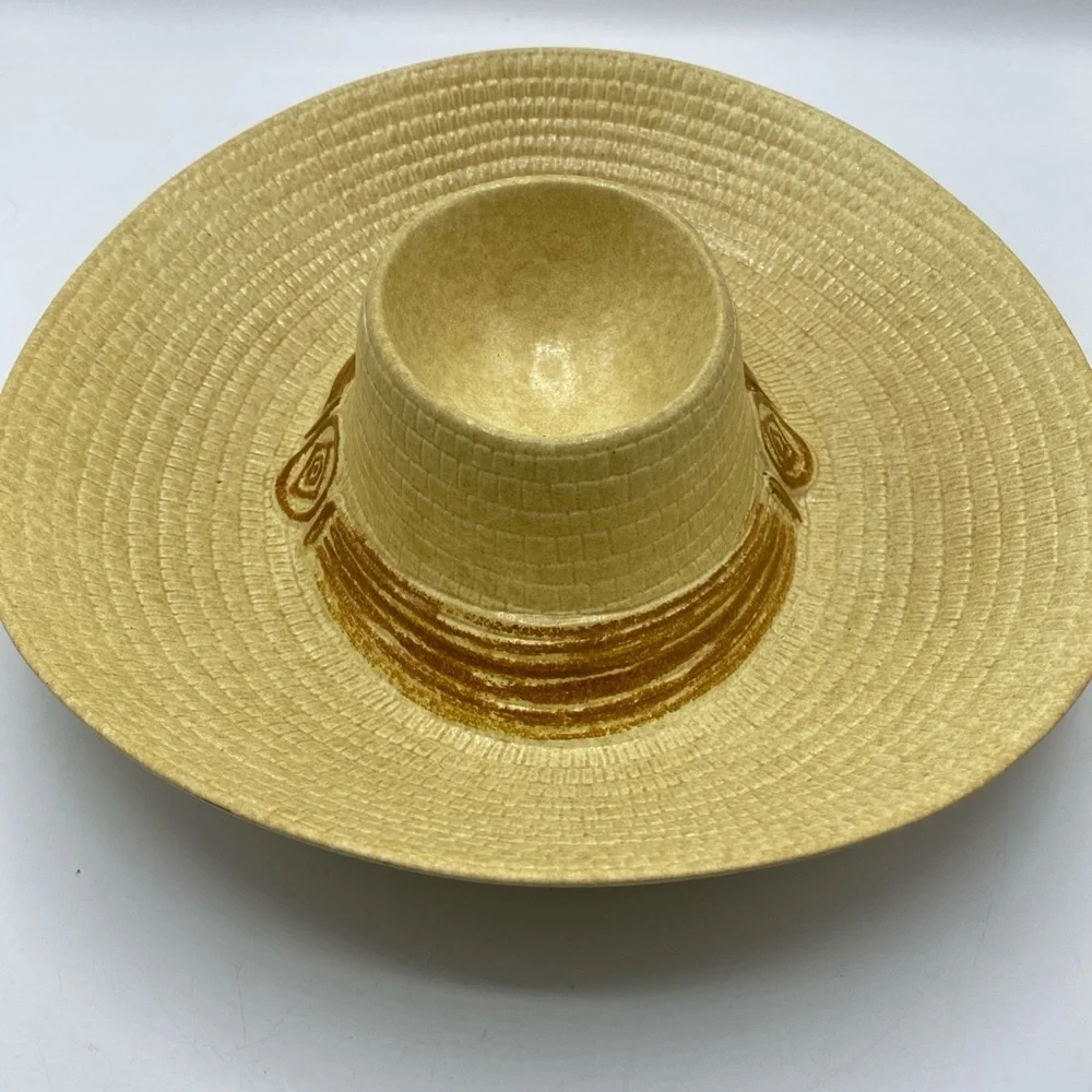 Vintage Sombrero/Cowboy Hat Chips and Dip Serving Dish Party Taco Tuesday Craft